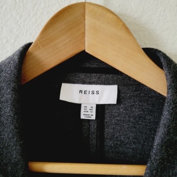 $540 Unworn Reiss Amalie Wool Single Breasted Blazer in Charcoal - Picture 7 of 10